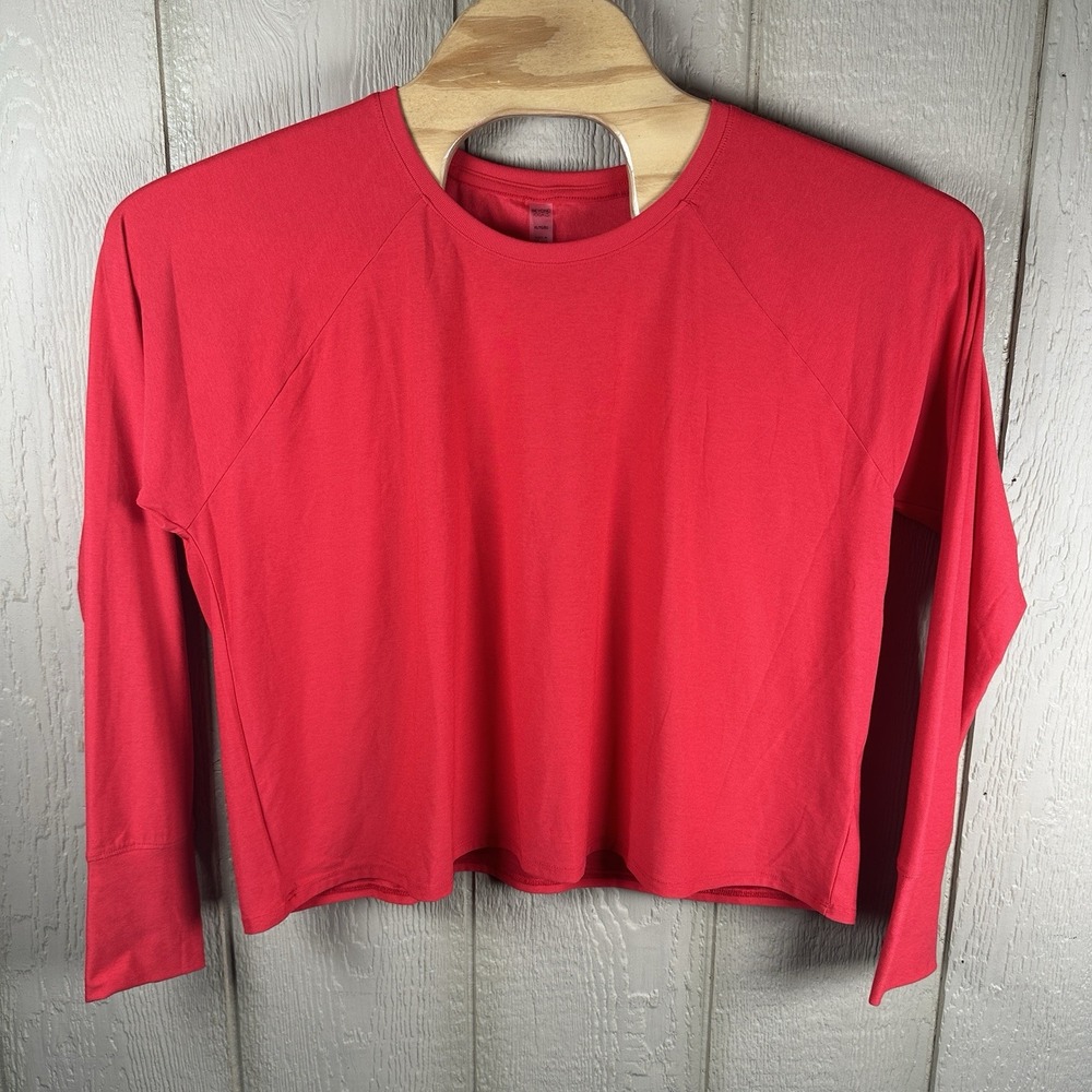 Beyond Yoga Featherweight Daydreamer Pullover Size XL Red Long Sleeve Athleisure